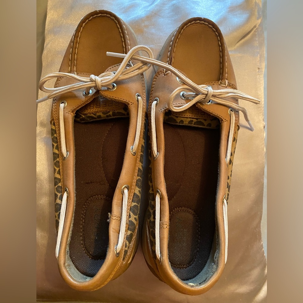 Sperry Boat Shoes with Leopard Print